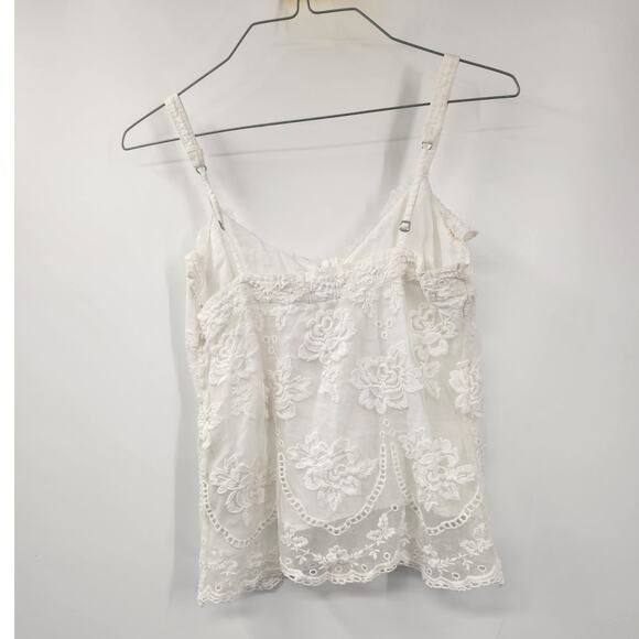 Abercrombie White Spaghetti Strap Sleeveless Tank Top Womens Size Extra Large XL - Picture 2 of 3